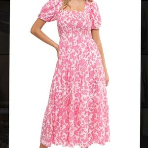 August sky floral dress